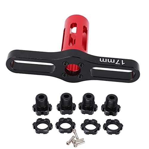 Acouto 4 Set 17mm Sechskantmuttern Splined Wheel Hubs für 5353x Erevo Summit /10 RC -Auto Speziell für Ausgelegte /10 E -Hex Muttern Splined Wheel Hubs17mm Sechskantmuttern Hubs5353x (Black) von Acouto