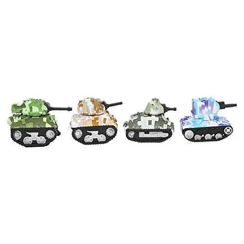 Acouto 4 Stück Legierung Modell Zurückziehen Hohe Simulation I Modell Dekoration Spielzeug (Panzercamouflage ) von Acouto