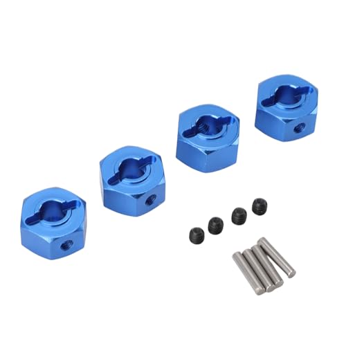 Acouto 4PCS RC Rad Whex Hex Hub Adapter Professionelle Aluminiumlegierung 12 -mm -Rad Hub Antriebsadapter für Fernbedienungsauto Zubehör Erstellt Premium von is Alloy und S RC Hex (Blue) von Acouto