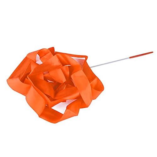 Acouto 4m/13.12ft Tanzbänder Gymnastics Ribbon Streamer Dancing Streamers Zauberstäbe für Orange Das Ist Ribbon und von Faser -Gla Dance Ribbongymnastics Ribbongymnastics (ORANGE) von Acouto