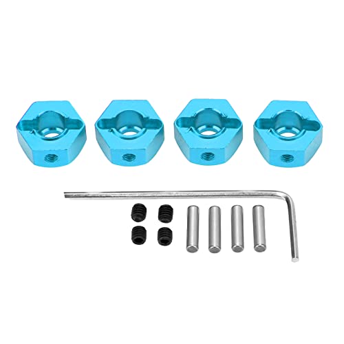 Acouto 4pcs 12mm Sechskantrad -Nuttern Aluminiumlegierung Hohe Genauigkeit RC -Rad Hex Hubs Antriebsadapter für /10 RC Auto Blaues Material Fernbedienung Das Are Auto von 12 Mm Sechskanthubs (Blue) von Acouto
