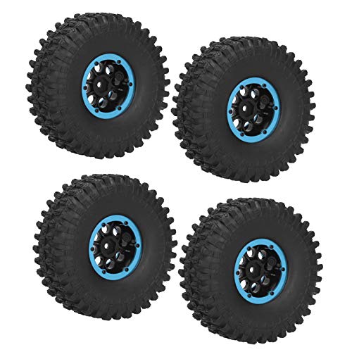 Acouto 4pcs RC Rennreifen Aufblasbare Fernbedienungsmodell Clim Car für SC 1.9Inred RC Racing TyresRC Racing Wheel1.9in RC Whee Car Whee Flatable Tireswheel Stoßfunktionen (Blue) von Acouto