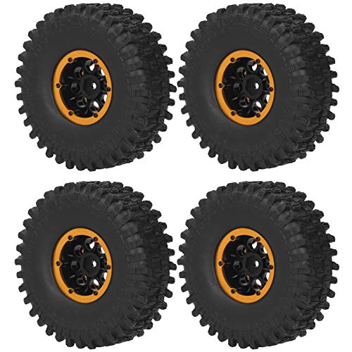Acouto 4pcs RC Rennreifen Aufblasbare Fernbedienungsmodell Clim Car für SC 1.9Inred RC Racing TyresRC Racing Wheel1.9in RC Whee Car Whee Flatable Tireswheel Stoßfunktionen (ORANGE) von Acouto