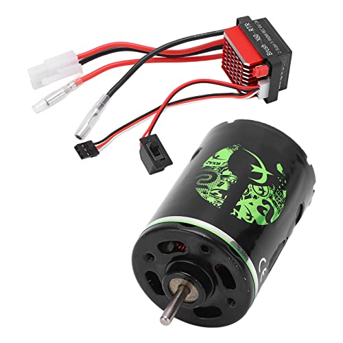 Acouto 540 Pinselmotor Hoher Geräuschmodus mit Niedrigem Betriebsmodus mit Niedrigem Spannungsschutz Binselmotor 360a für ESC RC SUV (27T) von Acouto