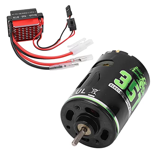 Acouto 540 Pinselmotor Hoher Geräuschmodus mit Niedrigem Betriebsmodus mit Niedrigem Spannungsschutz Binselmotor 360a für ESC RC SUV (35T) von Acouto