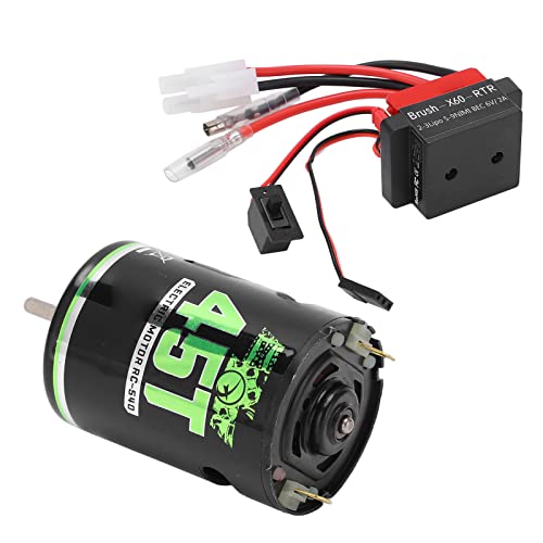 Acouto 540 Pinselmotor Hoher Geräuschmodus mit Niedrigem Betriebsmodus mit Niedrigem Spannungsschutz Binselmotor 360a für ESC RC SUV (45T) von Acouto
