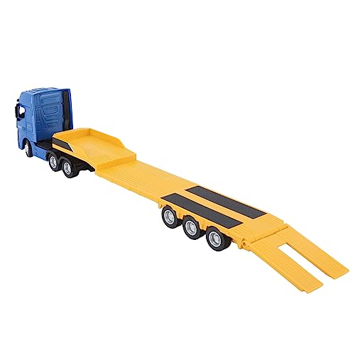 Acouto Alloy Engineering -Flachbett -Anhänger Anhänger : 50 Anhängerspielzeug für über 8 Jahre Altes Statisches Model Orange Truck Trailer und von Are und A: 50 Toysflatbed Toyflatbedble (Yellow) von Acouto