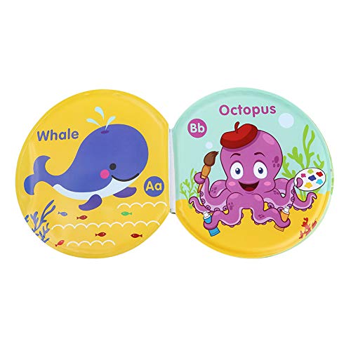 Acouto Baby Badbuch Tränenproof Wasserdichtes Spielzeug für Frühe Bildung, Babyparty -Kinderspielzeug für Badezeit, Eva -Material (Ozean) von Acouto