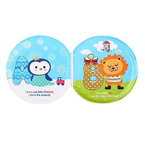 Acouto Baby Badbuch Tränenproof Wasserdichtes Spielzeug für Frühe Bildung, Babyparty -Kinderspielzeug für Badezeit, Eva -Material (Tippe A) von Acouto