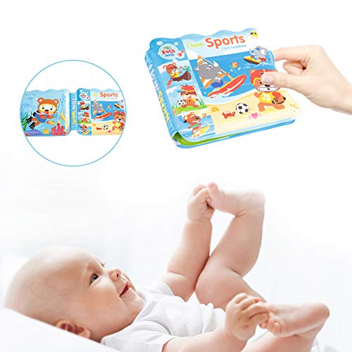 Acouto Babybad Wasserdichtes Buch Buntes Säuglingsduschenspielzeug für die Badezeit, Erhöhen (Sport) von Acouto