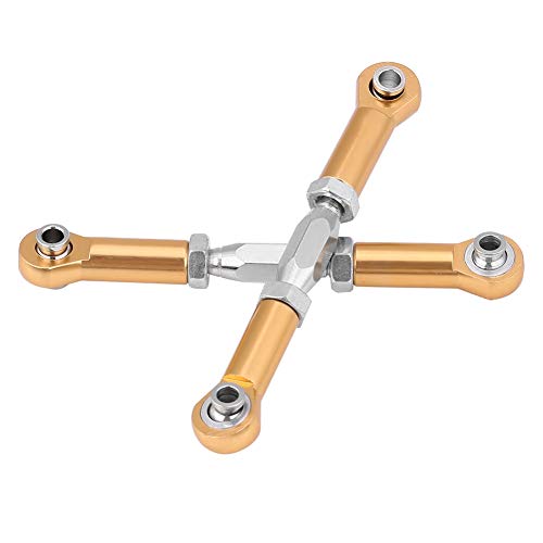 Acouto CNC Bearbeitete Aluminiumlegierung Lenkung Bindungsstange RC -Auto -Upgrade Zubehörteile Sind Resistent Gegen Wea RC Lenkstange Car Lenkstange Lenkungsbindung Servo Stange (Gold) von Acouto