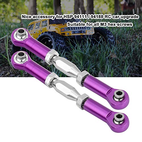 Acouto CNC Bearbeitete Aluminiumlegierung Lenkung Bindungsstange RC -Auto -Upgrade Zubehörteile Sind Resistent Gegen Wea RC Lenkstange Car Lenkstange Lenkungsbindung Servo Stange (Purple) von Acouto