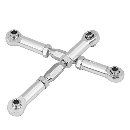 Acouto CNC Bearbeitete Aluminiumlegierung Lenkung Bindungsstange RC -Auto -Upgrade Zubehörteile Sind Resistent Gegen Wea RC Lenkstange Car Lenkstange Lenkungsbindung Servo Stange (Silver) von Acouto
