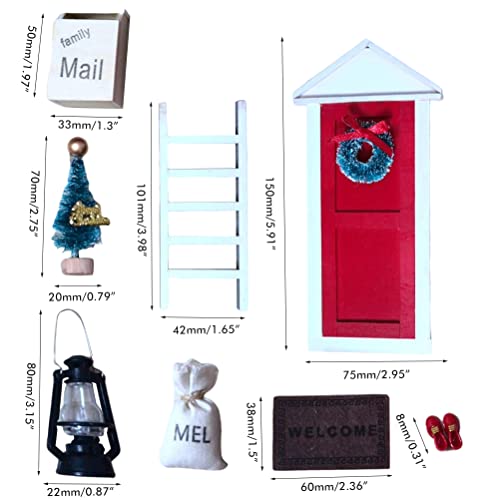 Deko-Türhof-Puppenhaus-Modell, Miniatur-Zwerg-Set, Zubehör, Weihnachtsbaum, Holzleiter, Dekorationen, Ornament für Weihnachten, Es Ist EIN für die Liebe, Engagement Imag Deko-Türhof-Puppenhaus-Modell, Miniatur-Zwerg-Set, Zubehör, Weihnachtsbaum, Holzleiter, Dekorationen, Ornament für Weihnachten, Es Ist EIN für die Liebe, Engagement Imag von Acouto