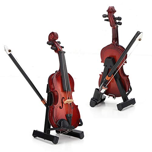 Acouto Dollhouse Miniatur-Holzgeigenmodell Lebensechtiges Simulationszubehör für 1/6 und 1/12 Skala-Puppen und Puppenhäuser Umweltfreundliches Holzmaterial von Acouto