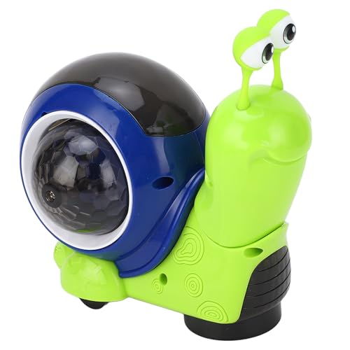 Acouto Elektrisches Spielzeugspielzeug Interactive Crawling Toy mit Musik und Schillernden Lichtern für Grüne Elektro -Spielzeugnagel (Grüne Schnecke) von Acouto