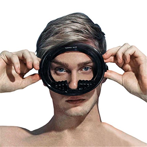 Acouto Fischaugen Wasserdichte Silikon -Tauchmaske (BLACK) von Acouto