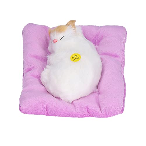 Acouto Gefälschte Katzen Schlafkätzchen Puppenspielzeugsimulation Schlafkatze auf Pad Interaktives Haustierspielzeug mit Schallaktivem Karbonblack und Weißer Katzenform Lebensweise gemacht. Mater Acouto Gefälschte Katzen Schlafkätzchen Puppenspielzeugsimulation Schlafkatze auf Pad Interaktives Haustierspielzeug mit Schallaktivem Karbonblack und Weißer Katzenform Lebensweise gemacht. Mater von Acouto