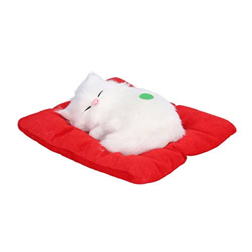 Acouto Gefälschte Katzen Schlafkätzchen Puppenspielzeugsimulation Schlafkatze auf Pad Interaktives Haustierspielzeug mit Schallaktivem Karbonblack und Weißer Katzenform Lebensweise gemacht. Mater Acouto Gefälschte Katzen Schlafkätzchen Puppenspielzeugsimulation Schlafkatze auf Pad Interaktives Haustierspielzeug mit Schallaktivem Karbonblack und Weißer Katzenform Lebensweise gemacht. Mater von Acouto