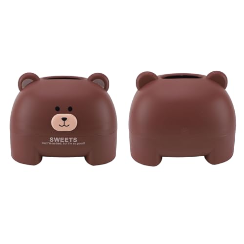 Acouto Gewebehalter Cartoon Tiergewebe Serviettenbox für Küchen Wohnzimmer Schöne Home Dekoration Tiere Aufbewahrungsbox Weißbär Sie Sie für Fühe Tier Tissue Boxcartoon Gewebe (Braunbär) von Acouto