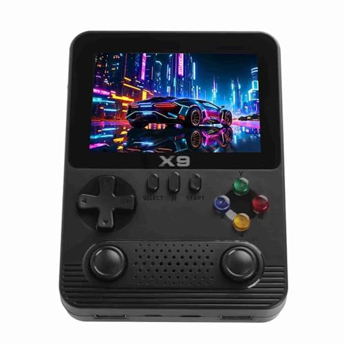 Acouto Handheld -Spielekonsole mit 32G -Karte 3,5 Zoll Farbbildschirm Hochauflösende Videospielkonsole 3D mit Engagieren, DASS Y Handheld Game Consoleportable Game Conseretro (Black) von Acouto