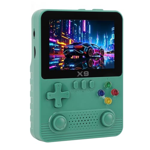 Acouto Handheld -Spielekonsole mit 32G -Karte 3,5 Zoll Farbbildschirm Hochauflösende Videospielkonsole 3D mit Engagieren, DASS Y Handheld Game Consoleportable Game Conseretro (Green) von Acouto
