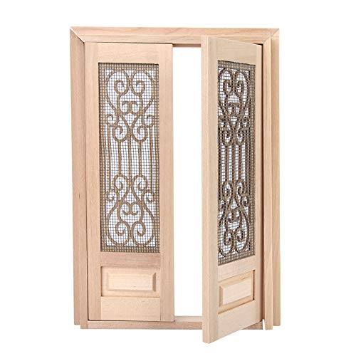 Acouto Hohlhölzerne Tür -Set Mini DIY Doll House Miniaturen, Sichere und Entzückende Spielzeugkinder, Ideal für Dollhouse Decoration Acouto Hohlhölzerne Tür -Set Mini DIY Doll House Miniaturen, Sichere und Entzückende Spielzeugkinder, Ideal für Dollhouse Decoration von Acouto