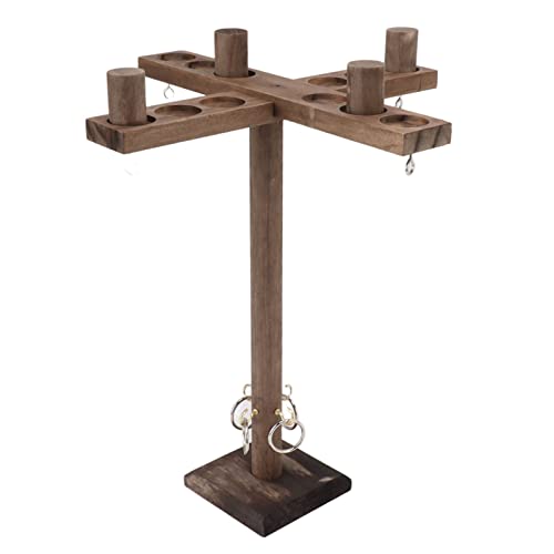 Acouto Holz- und Wurfholz -Stellplätze, Handgefertigte Haken für Partybars, Leicht zu Interaktives Spiel für Camping, Größe: 33x30x10 cm, Material: von Acouto