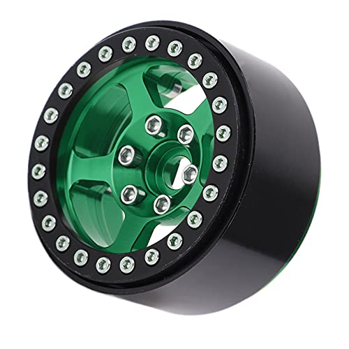 Acouto Inch Beadlock Aluminiumlegierung 5 Loch Silber Felgen Nicht -Flecken -Schloss Reifen RC Rad Rims Rad Hubpink Gold Hochaluminiumqualität und Kumpel. Peradlock Wheel Hubrc (Leuchtendes Grün) von Acouto