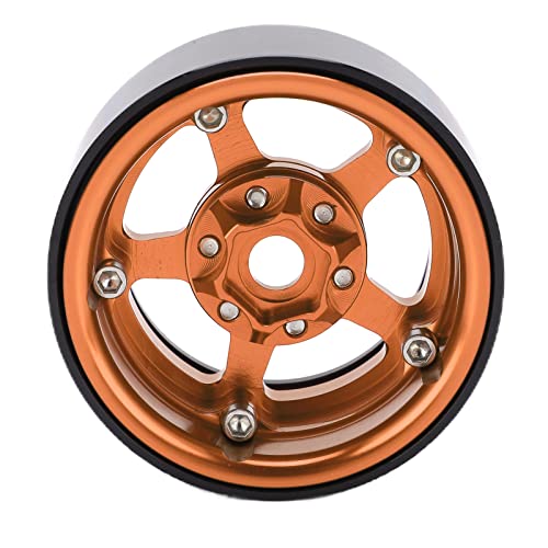 Acouto Inch Beadlock Aluminiumlegierung 5 Loch Silber Felgen Nicht -Flecken -Schloss Reifen RC Rad Rims Rad Hubpink Gold Hochaluminiumqualität und Kumpel. Peradlock Wheel Hubrc (Rosa und Gold) von Acouto
