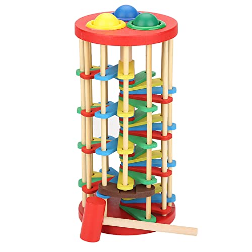 Acouto Intelligent Farbenfrohe Holzspielzeugset mit Hammer für die Hand-Auge-Koordination des, Vorschule Acouto Intelligent Farbenfrohe Holzspielzeugset mit Hammer für die Hand-Auge-Koordination des, Vorschule von Acouto