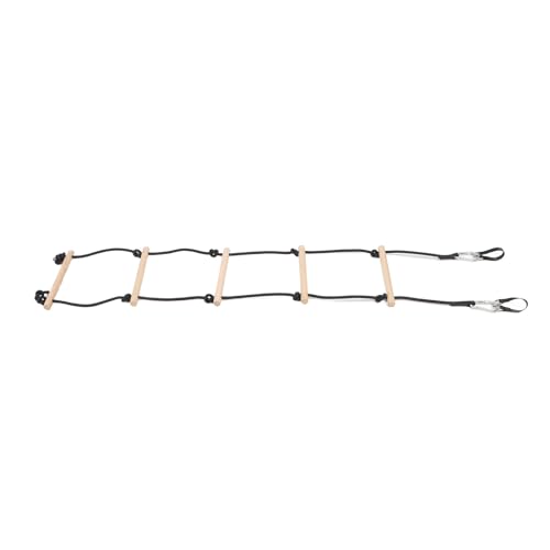 Acouto Kids Seilleiter 5 Stufen Holzschwingungs Seilleiter Hängende Leiter für Klettern Spiel Outdoor Spielplatz Stall für Made und Buchen Seil Ladderkids Swing Seil von Acouto