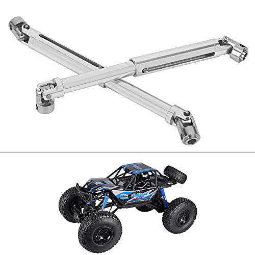 Acouto Legierungs-Antriebswellen-Kit für RGT 86100 RC Crawler, Hochleistungs-Getriebewelle für 1/10 RC-Car-Enthusiasten (Silver) von Acouto