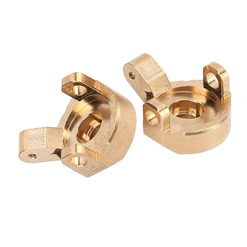 Acouto Messing Copper Frontlenker Lenkscheibe mit Buchsenschrauben für Axiale SCX24 /24 RC -Auto mit Hochwertigem Hoch und Materiellem Hub -Lenkschatz Lenk Hub Trägerbrass Kupfer Vorne Vorne von Acouto