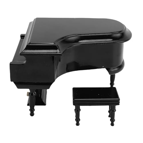 Acouto Miniatur Klavier Model Dollhouse Exquisite Handwerkskunst Holz Vintage Musical Educational Toy mit Bezaubernden Melodien für Wohnkultur Romantische Geschenke von Acouto
