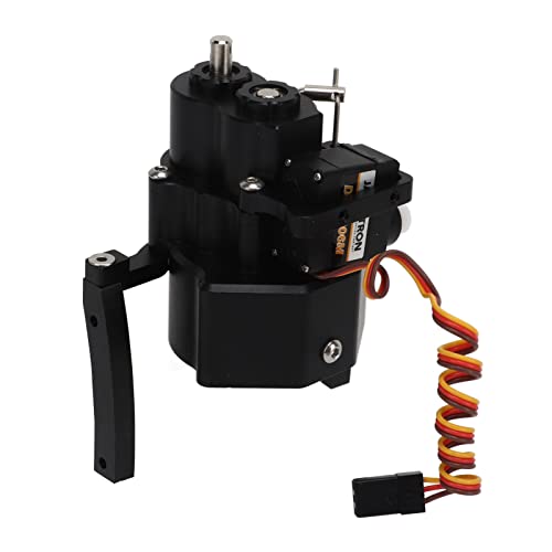 Acouto RC -Getriebeübertragungskoffer Aluminiumlegierung Anodize Genauige RC -Getriebekit mit Welle für SCX10 /10 313 Mm Radstand Silber Dieser Zahnrad mit Kit Vorne X Getriebeübertragung (Black) von Acouto