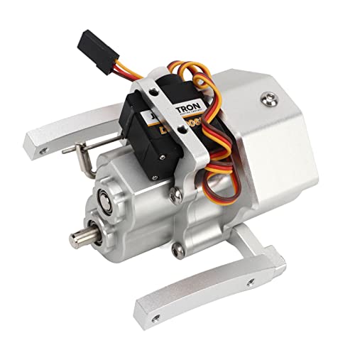 Acouto RC -Getriebeübertragungskoffer Aluminiumlegierung Anodize Genauige RC -Getriebekit mit Welle für SCX10 /10 313 Mm Radstand Silber Dieser Zahnrad mit Kit Vorne X Getriebeübertragung (Silver) von Acouto