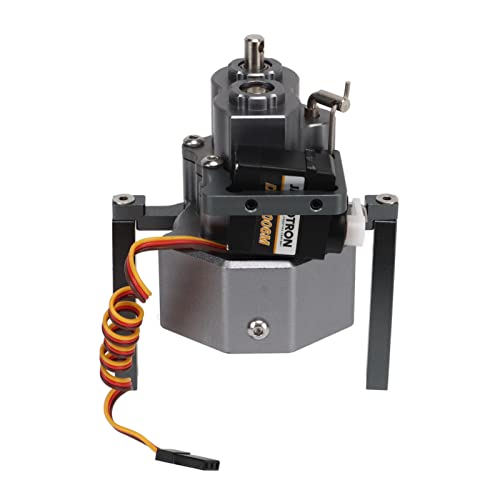Acouto RC -Getriebeübertragungskoffer Aluminiumlegierung Anodize Genauige RC -Getriebekit mit Welle für SCX10 /10 313 Mm Radstand Silber Dieser Zahnrad mit Kit Vorne X Getriebeübertragung (Ti-Farbe) von Acouto