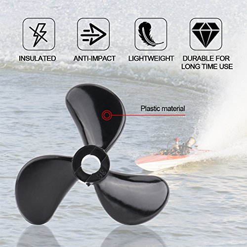 Acouto RC-Schiffsteil Mini-Außenbordpropeller aus Kunststoff Einfache Installation Schwarze Farbe 1 Paar RC-Bootspropeller Kleine Größe Acouto RC-Schiffsteil Mini-Außenbordpropeller aus Kunststoff Einfache Installation Schwarze Farbe 1 Paar RC-Bootspropeller Kleine Größe von Acouto