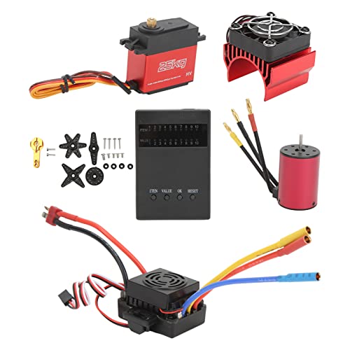 Acouto S3650 2300 KV Bürstenloser Motor Combo 60A 25 Kg /55.1lb Servo Sensorloser Motor -Esc -Kombination für /10 RC Auto Die Bürstenlose 60A mit Hohem Bürstenlosen Comboesc Combomotor Esc von Acouto