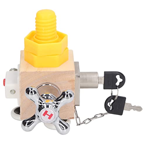 Acouto Schleusen Sensorisches Lernspielzeug Basic Switing Skills Development Toy für mit Autismus -Metall -Basswood von Acouto