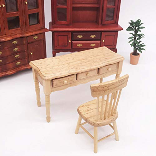 Acouto Schreibtisch für Hochwertige Holzpuppen - Perfekte Ergänzung zu 1:12 Puppenhaus Wohnzimmer Acouto Schreibtisch für Hochwertige Holzpuppen - Perfekte Ergänzung zu 1:12 Puppenhaus Wohnzimmer von Acouto