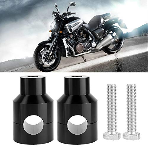 Acouto Set von Aluminium -Aluminium -Legierungs Lenker, Hohe und Vertikale Fahrposition für Motorradfahrer (Black) von Acouto
