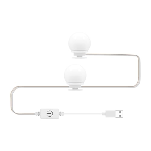 Acouto Spiegel Frontlichter Nachfüll Make -up Spiegelbirne -Color Dimming USB Touch Switch Drücken (2 Glühbirnen) von Acouto