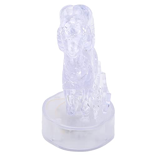 Acouto Sternbilder Crystal Puzzle 3D -Puzzle LED -Lichtdekoration für die Entwicklung des Gehirns, Heimdekoration, Transparentes Material (Widder) von Acouto
