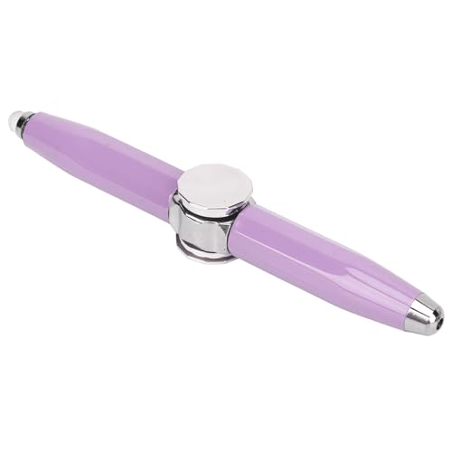 Acouto Stift Gyroscope Schreiben Tragbarer Stressabbau Finger Kugelschreiber mit LED -Licht für Schüler Hellgelbe Kugelwechsel Drehen Stift Extend B Penfinger Kugelschlepper Pennib Drehen (Purple) von Acouto