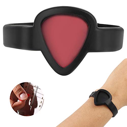 Acouto Tragbare Gitarren-Picks Armband Picks Armband Gitarrenpickelhalter () Picks Geeignetes Braceletguitar Armbandpick-Holding Armbandpicks (Black) von Acouto