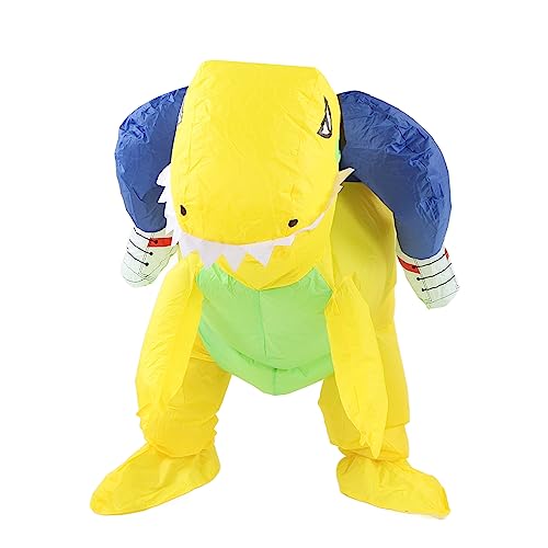 Aufblasbares Kostüm, Leichtes Polyestergewebe, Verstärkte Nähte, aufblasbares Dinosaurier Kostüm für Party (Kinder (für 120-140cm)) von Acouto