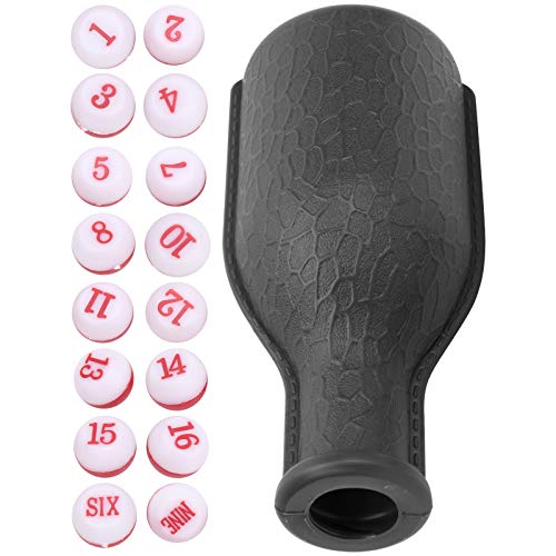Billard-Würfel mit Shaker Bottle Fun Billard Game Tool für Family Entertainment Rubber und Hausversammlungen (schwarz) von Acouto