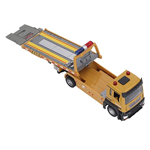 Flacher Anhänger aus Legierung, 1/32, Spielzeug in leuchtenden Farben mit Licht und Musik für Kinder, langlebiges Mehrzweck-Truck-Spielzeug für die Sammlung Flacher Anhänger aus Legierung, 1/32, Spielzeug in leuchtenden Farben mit Licht und Musik für Kinder, langlebiges Mehrzweck-Truck-Spielzeug für die Sammlung von Acouto